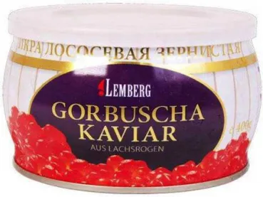 Salmon caviar from salmon roe "Lemberg"