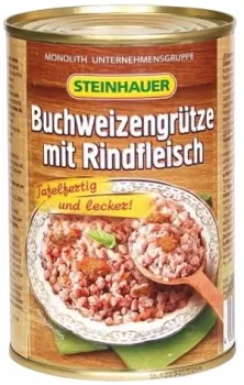 Buchweizengrütze mit Rindfleisch