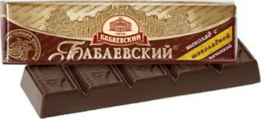 Шоколадный батончик "Бабаевский" с начинкой со вкусом шоколада