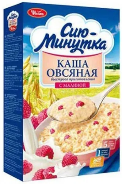Oatmeal with raspberries and cream flavor "Uwelka"