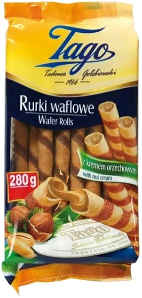 Waffellrölchen mit einer Cremefüllung "Tago"