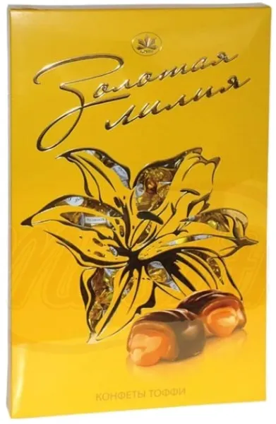 Toffeekonfekt "Zolotaya Lilia" with a filling with milk taste in in box