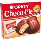 Pastry filled with foam sugar goods in chocolate glaze "Choco pie"
